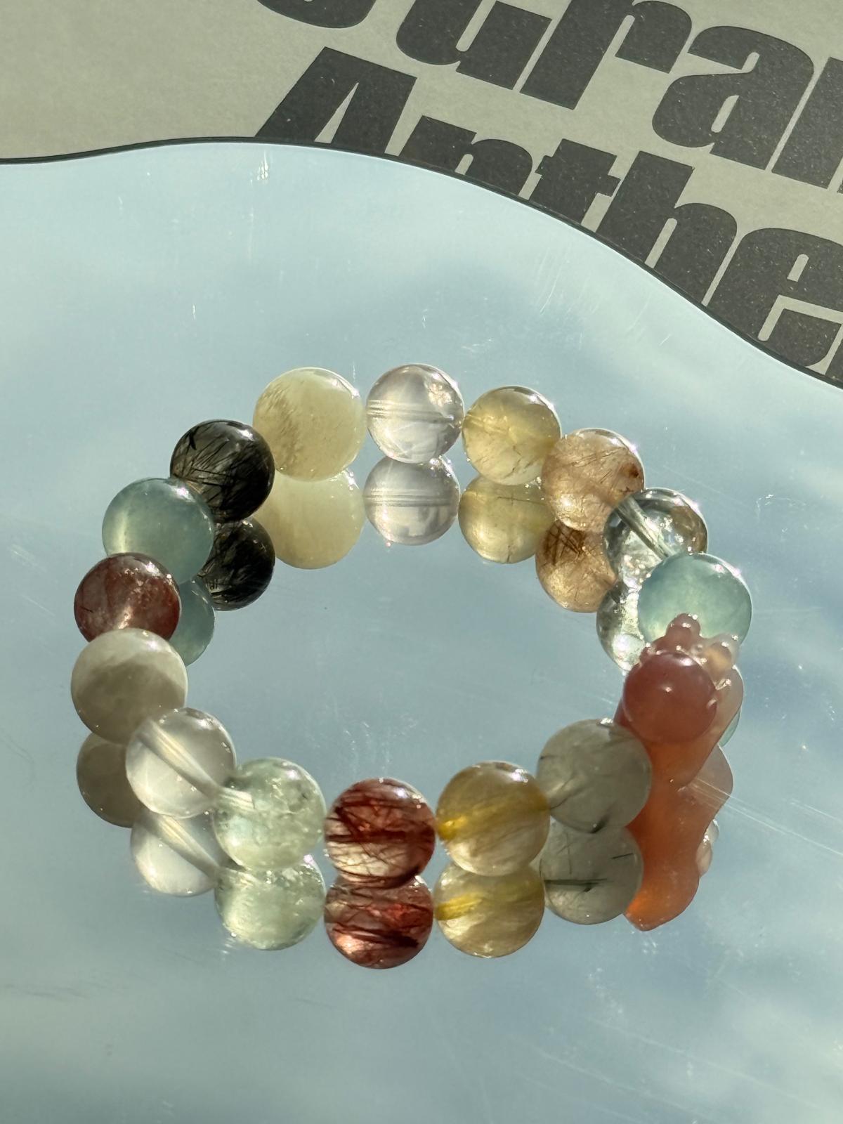 Custom Crystal Bracelet DIY Design with Natural Stones